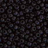 11/0 Miyuki Seed Beads Black Opaque #0401